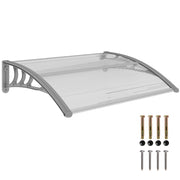Tettoia in Policarbonato per Porte e Finestre ¨C zephmum ¨C Trasparente 100x75 cm