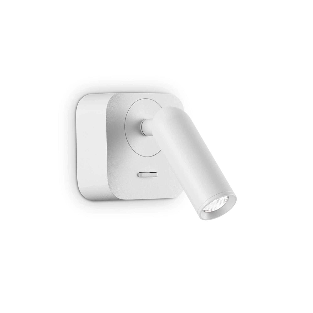 Applique Moderna Bean Square Metallo Bianco Led 3W 3000K Luce Calda
