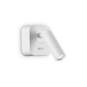 Applique Moderna Bean Square Metallo Bianco Led 3W 3000K Luce Calda