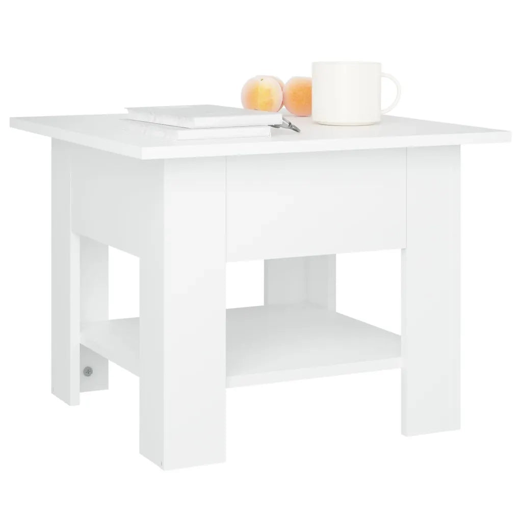 Tavolino da Salotto Bianco 55x55x42 cm in Truciolato 810262