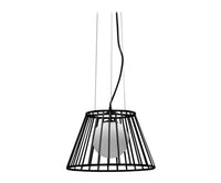 Lampada a Sospensione Ø20/35xH120 cm in Metallo Cage Nero
