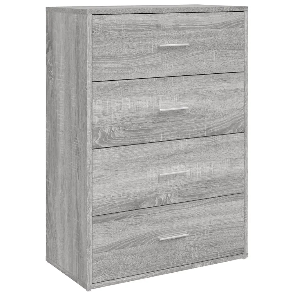 Credenza Grigio Sonoma 60x31x84 cm in Legno Multistrato