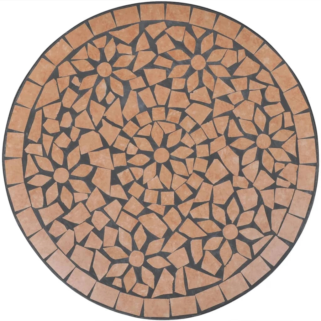 Set di mobili da bistrot da 3 pezzi con piastrelle in ceramica color terracotta 02_0014539