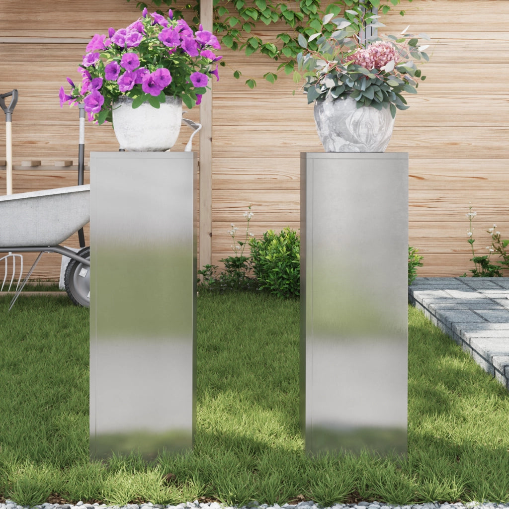Supporti per piante da esterno  Pillar 2 pz 24x24x75 cm in acciaio inossidabile