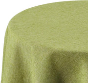 Tavolo con tovaglia impermeabile in stile lino, effetto loto, tovaglia da tavolo lavabile, rotonda, 140cm, verde, 1 pezzo