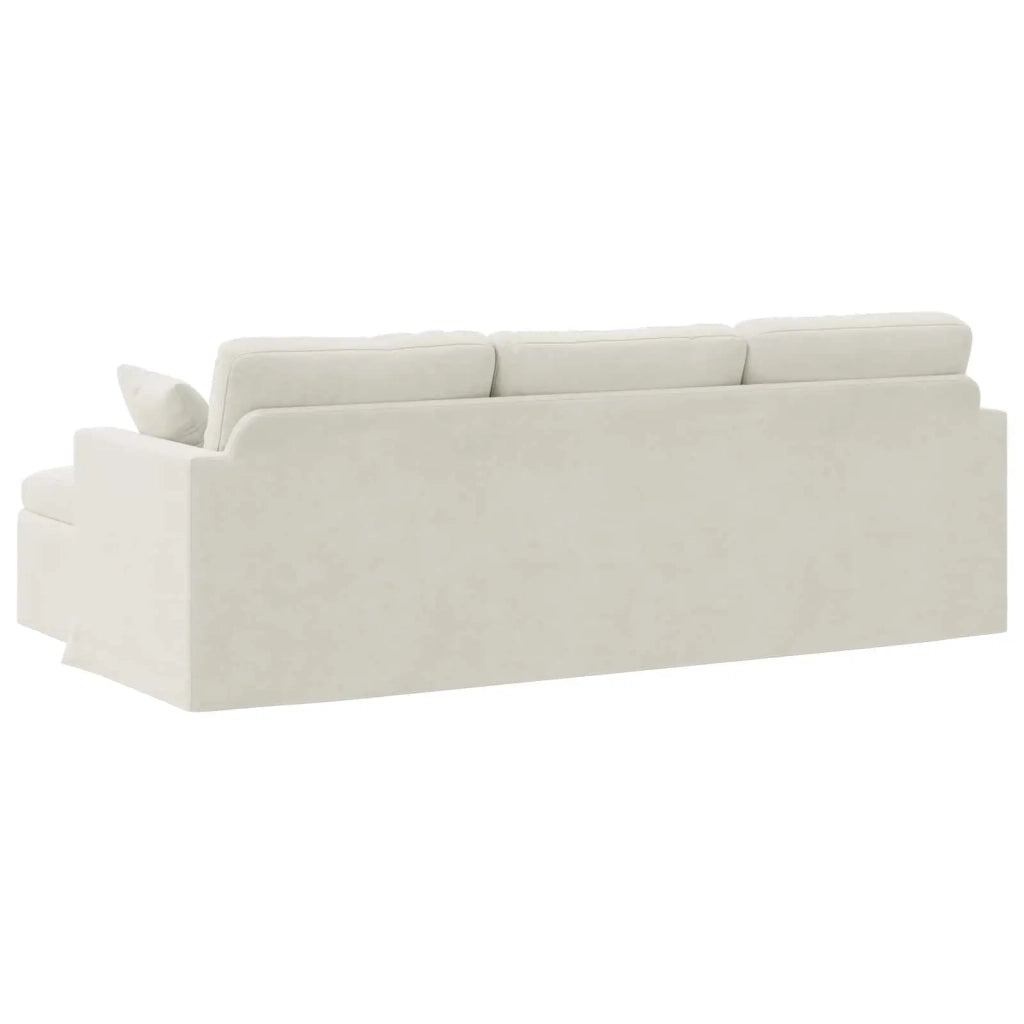 Divano Crema 228 x 134 x 80 cm Velluto 42024474