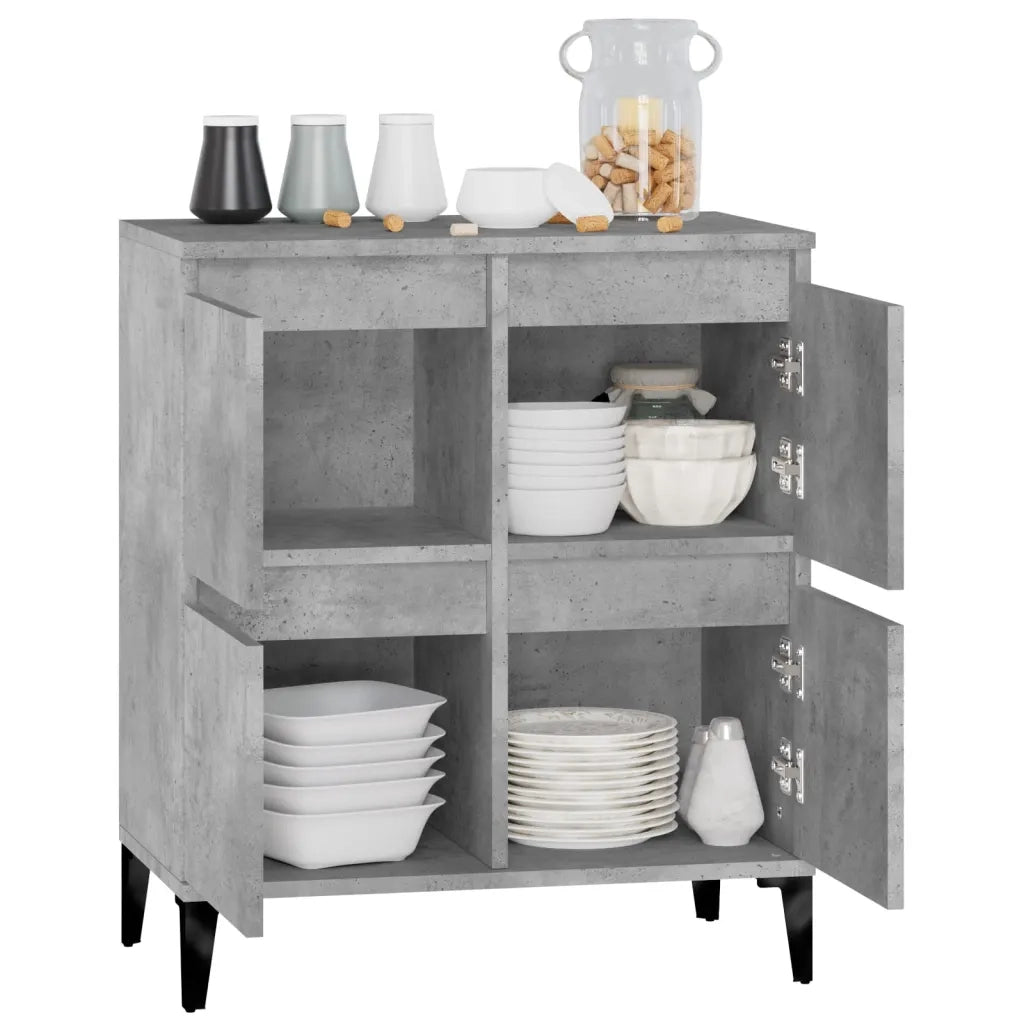 Credenza Grigio Cemento 60x35x70 cm in Legno Multistrato 821168