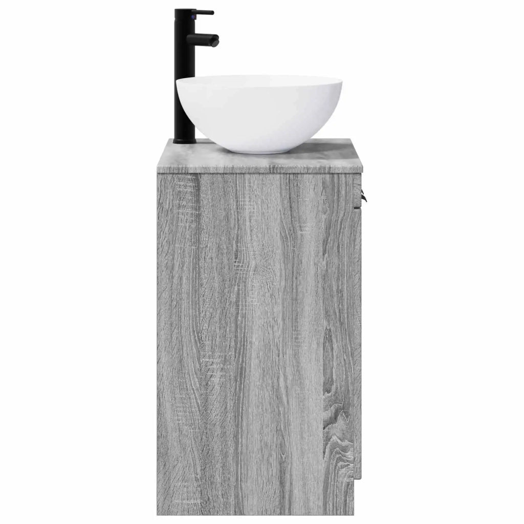 Set di mobili per il bagno Sonoma grigio Legno ingegnerizzato 3404210