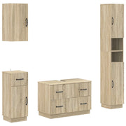 Set di Mobili da Bagno da 4 Pezzi HOORN Rovere Sonoma 3417956