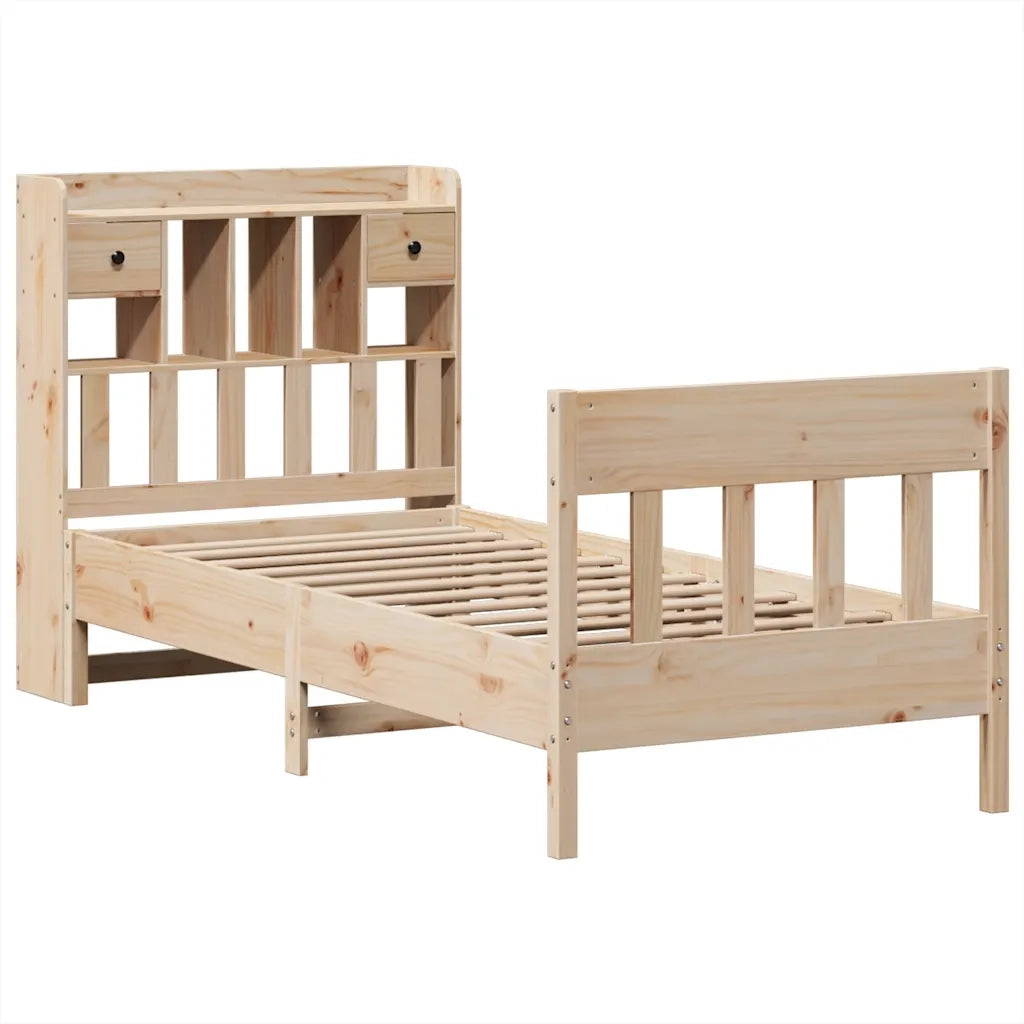 Letto senza Materasso 90x190 cm in Legno Massello di Pino