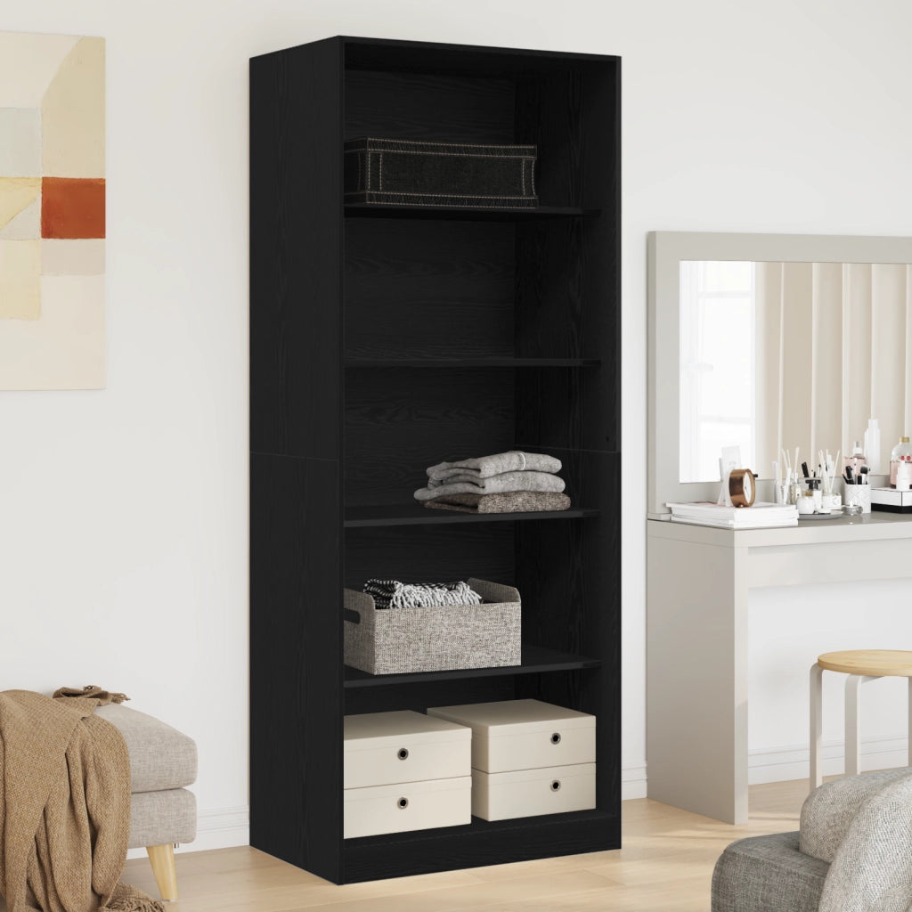 Armadio Rovere Nero Set di 2 Rovere Nero Truciolare