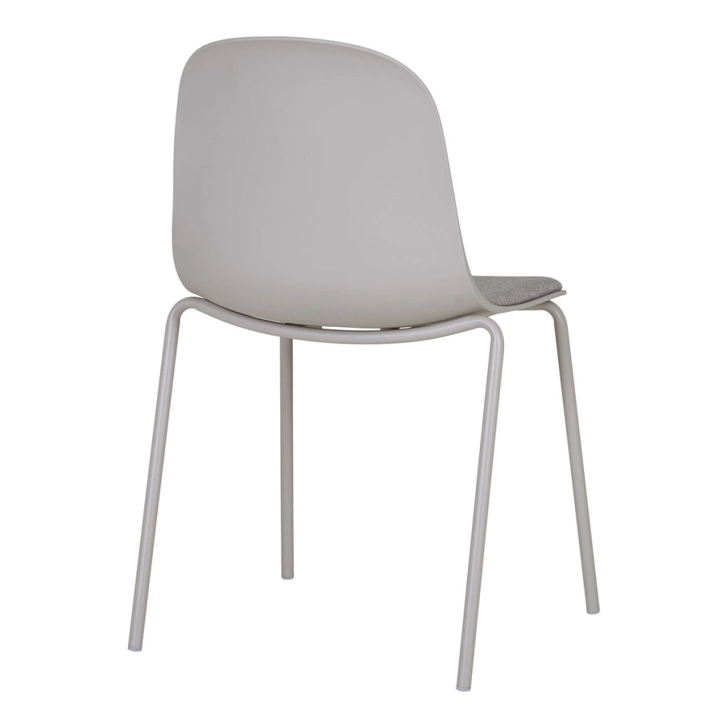 Set di 2 Sedie Madalena, Grigio, Plastica, 53x50x85 cm