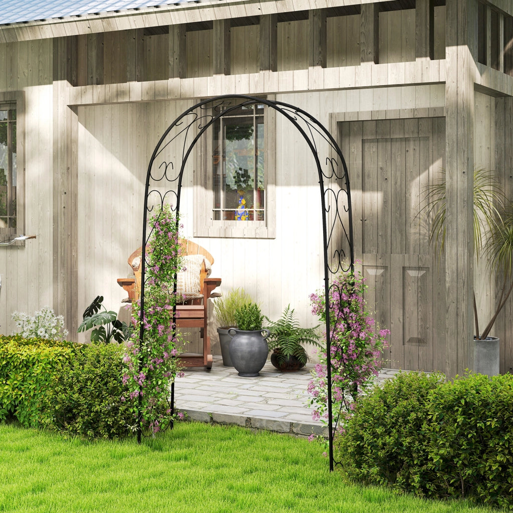 Arco da Giardino Vintage ¨C Zephmum ¨C Nero 125x37x230 cm