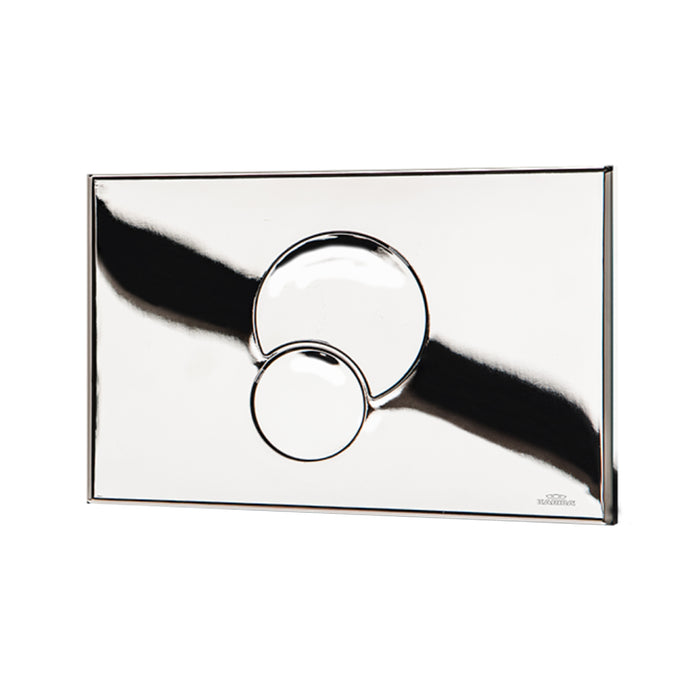 PLACCA DI COMANDO DUE TASTI MODELLO FIDIA DUO - CROMATA LUCIDA  - KAR