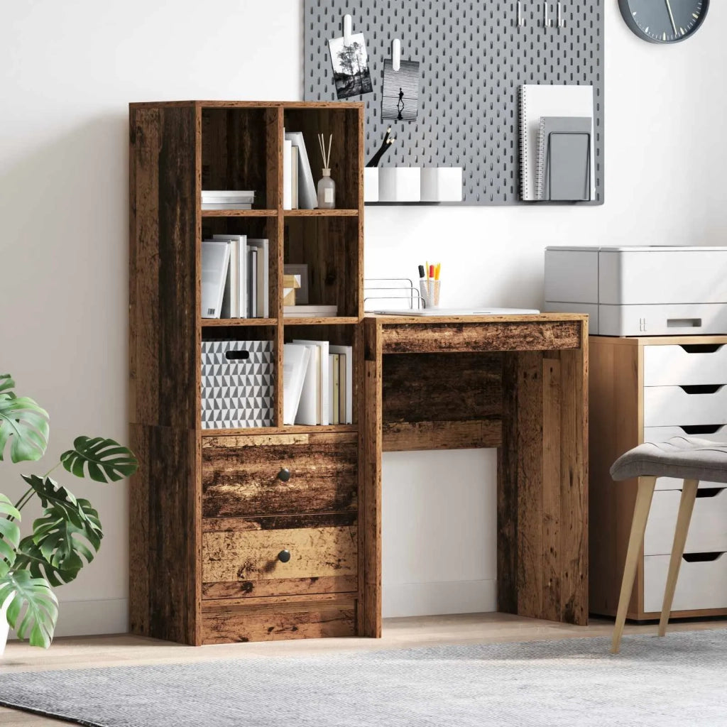 Scrivania Legno vecchio 105,5 x 34 x 127 cm 2 pz 3337303