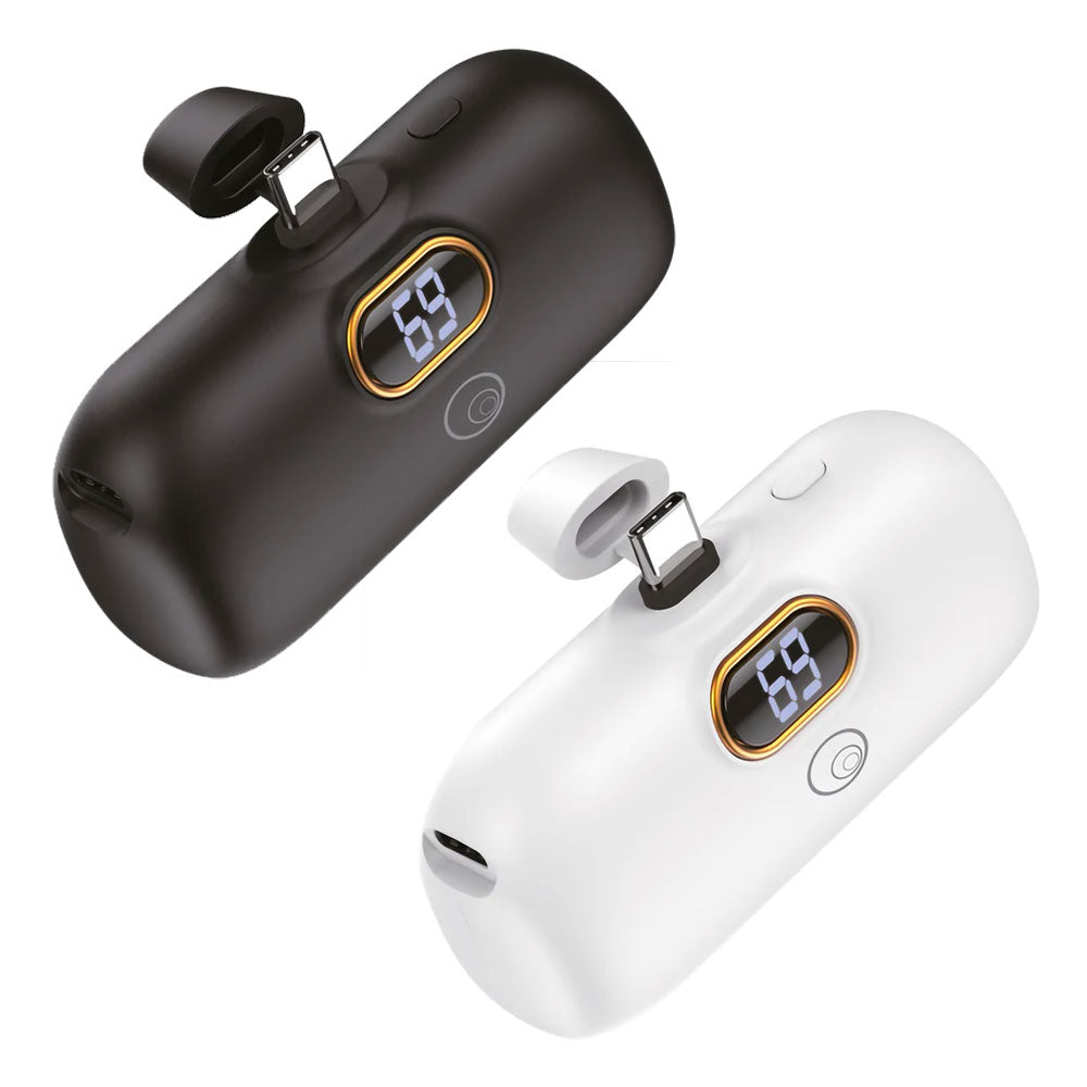 BATTERIA PORTATILE 'MINI POWER BANK' MOD. LS93 5000 mAh - bianco  - LOSTECH