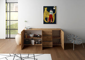 Madia 3 Ante e 3 Cassetti 200x40x83,5 cm Elios Quercia Natura