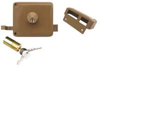 SERRATURA PORTONCINO CATENACCIO+SCROCCO DOPPIO CILINDRO FISSO 2 MAND.- - mm.40 DX (P2040100) - 1 pezzi FACCHINETTI