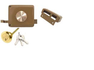 SERRATURA PORTONCINO CIL. STACC. POMOLO INT. CATENACCIO+SCROCCO 2 MAND- - mm.60 SX (2030460271) - 1 pezzi FACCHINETTI