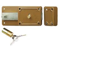 FERROGLIETTO SOLO CATENACCIO 6 MANDATE CILINDRO FISSO- - mm.40 DX (P6040100) - 2 pezzi FACCHINETTI