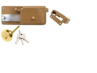 FERROGLIETTO CATENACCIO+SCROCCO SEPARATO CILINDRO STACCATO 6 MANDATE- - mm.60 DX (P6560200) - 2 pezzi FACCHINETTI