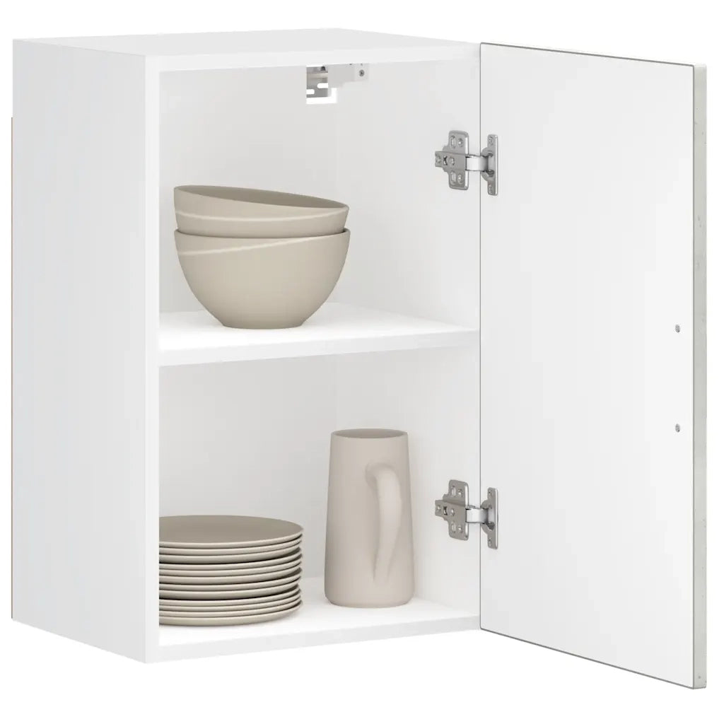 vidaXL Pensile da Cucina Porto Grigio Cemento in Legno Multistrato