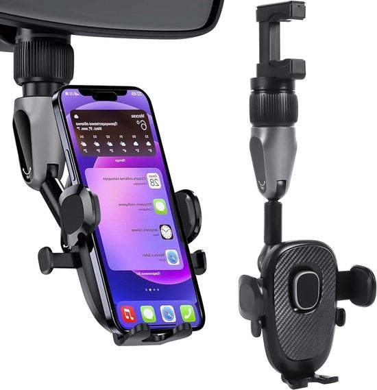 Supporto per smartphone da 360 gradi con rotazione - Montaggio per cruscotto stabile per auto - Supporto per smartphone da auto per tutti i dispositivi smartphone intelligenti