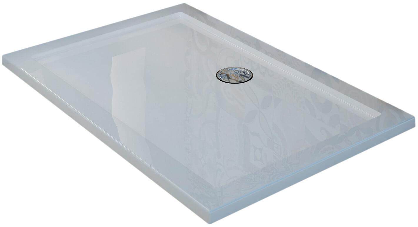 Piatto Doccia in Acrilico Fosterberg Floret 3 Bianco Lucido 80x120 cm