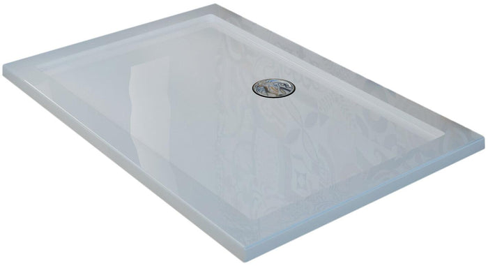 Piatto Doccia in Acrilico Fosterberg Floret 3 Bianco Lucido 80x120 cm