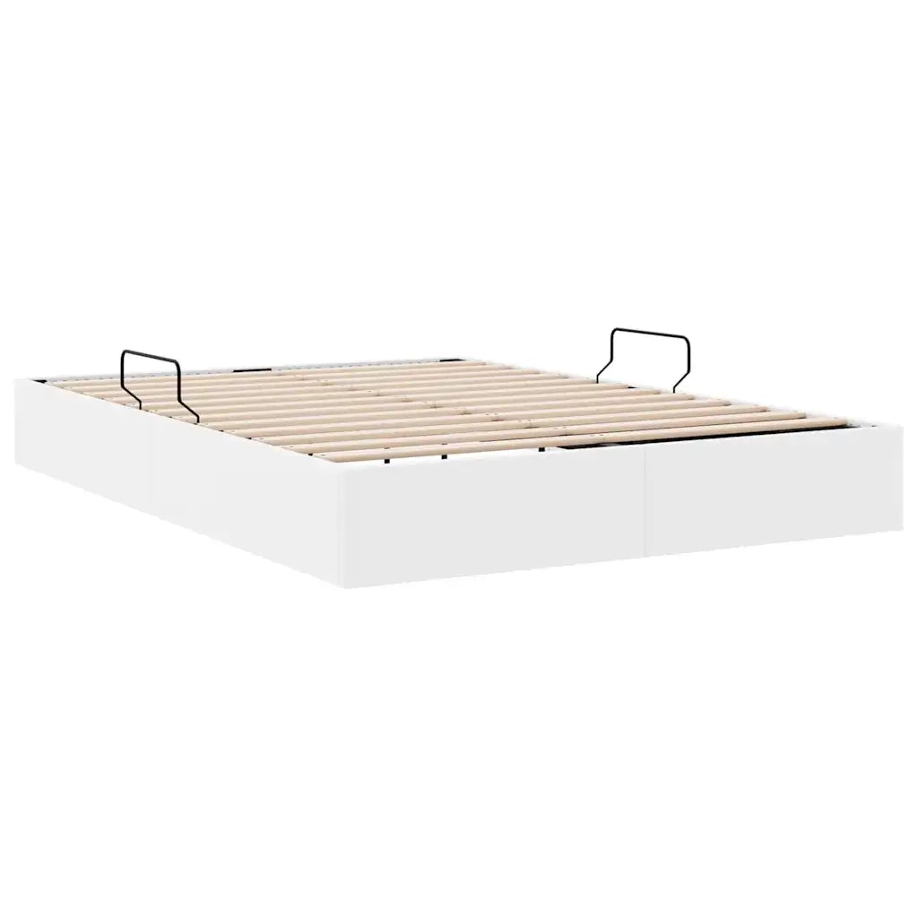 Letto con Contenitore Bianco Puro 153 x 203 cm Similpelle 3369975