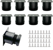 Set di 4 Pieghevoli Maniglie per Mobili - Altezza 5 cm - Acciaio Inossidabile, Nero
