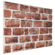 Pannelli da parete 10 pcs Marrone scuro e Bianco 100 x 50 cm