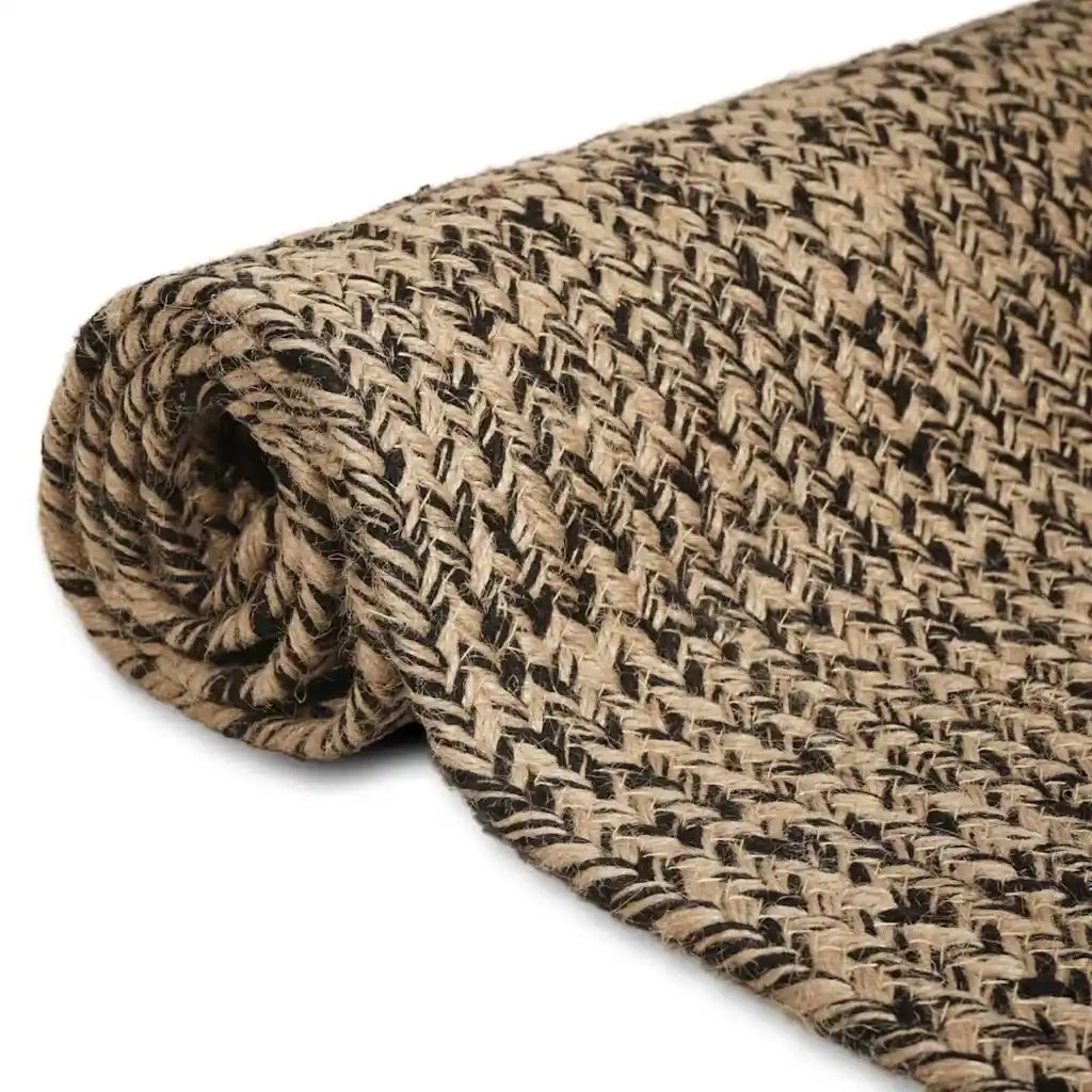 Tappeti per area Rettangolare Naturale e Nero 60 x 250 cm Juta 42010489
