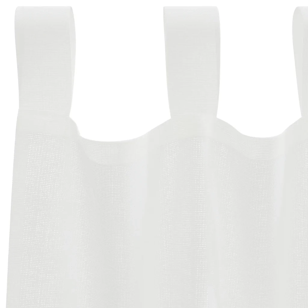 Tende in Voile con Passanti 2 pz Bianco 140x175 cm 4102332