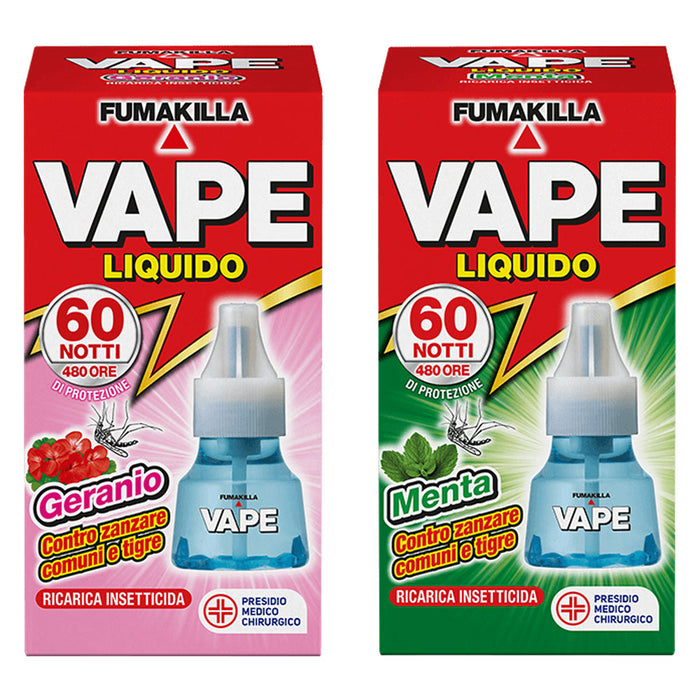 ANTIZANZARE LIQUIDO RICARICA 60 notti - Geranio/Menta  - VAPE