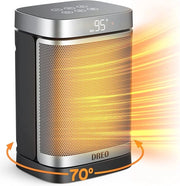 Asciugacapelli Portatile 1500W per Interno, Compatibile con Alexa e Google Assistant, Oscillante 70° con Termoregolatore e Comando a Distanza