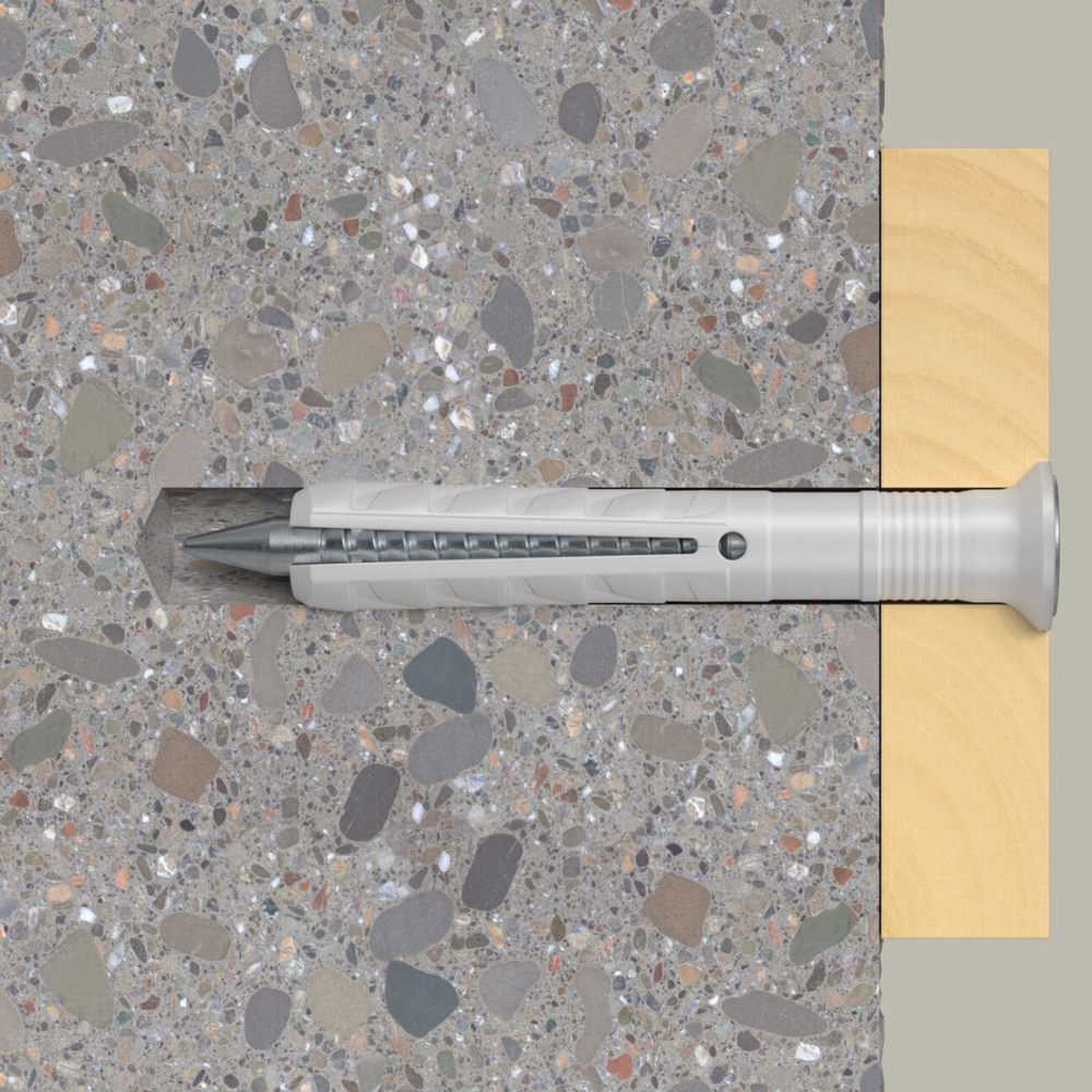 Tassello percussione n 6x80 50 s nylon vite zincata pz2 testa svasata 100 pezzi