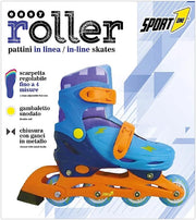 Pattini a rotelle in linea bambina donna Pattini in linea bambino bambina 4 ruote rotelle adulto (EASY ROLLER BLU 35-38)