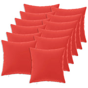 Federa 12 pcs HEERLEN Rosso 45 x 45 cm Poliestere 910533