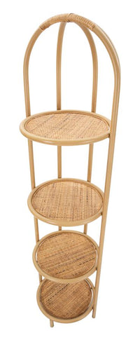 Libreria Angolare Panama 40x38x150 cm in Rattan