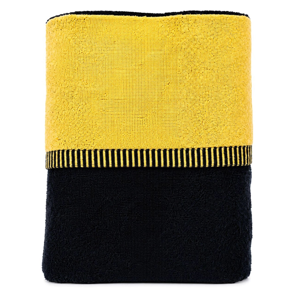 Sazalo, Telo Bagno 100% Cotone Reversibile, Nero