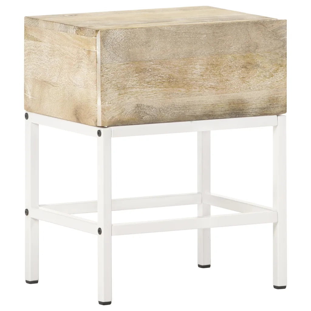 Comodino 40x30x50 cm in Legno Massello di Mango 320920