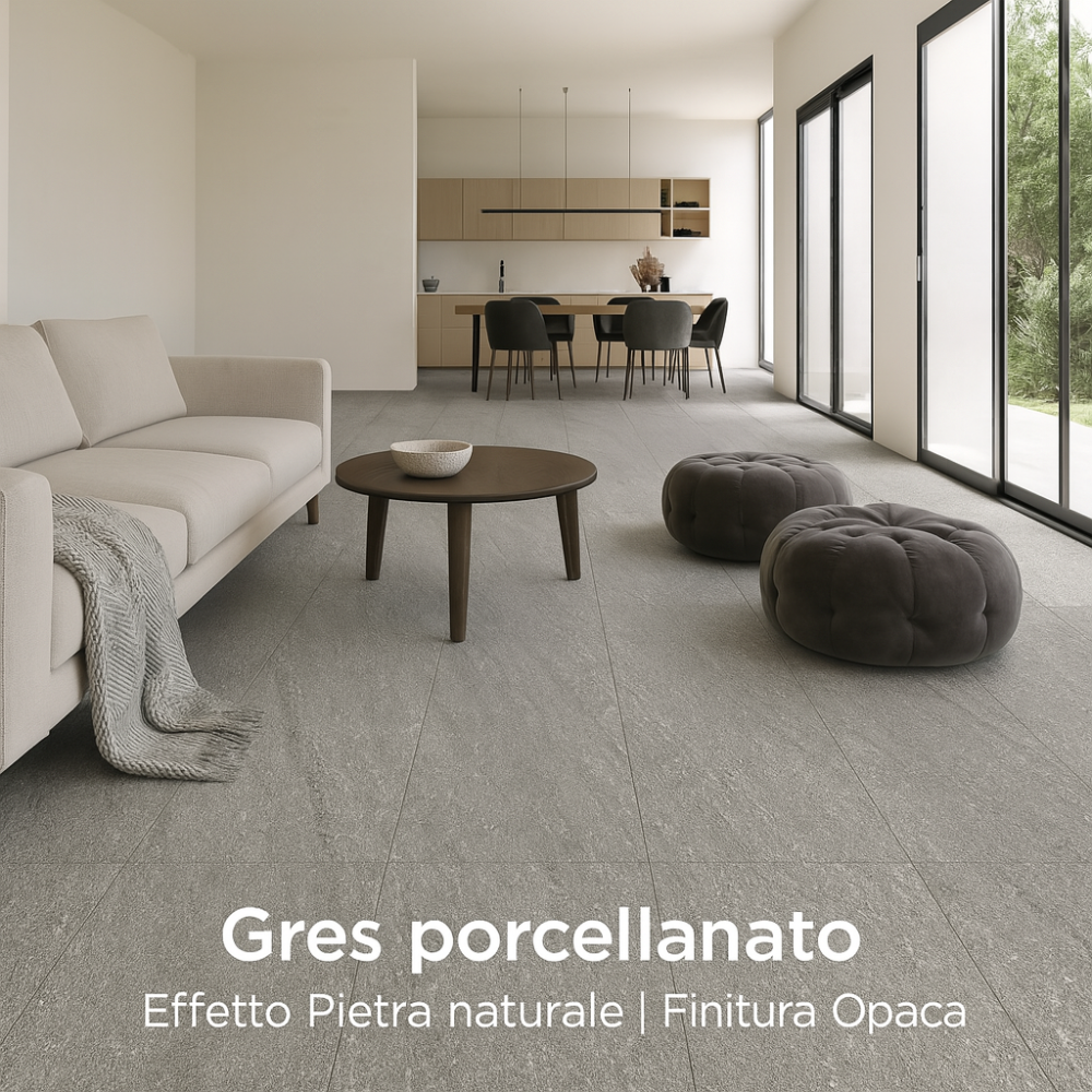 Piastrella gres porcellanato rettificata london grey s.agostino 60x120 cm *** misura 14,40 m2, confezione 1