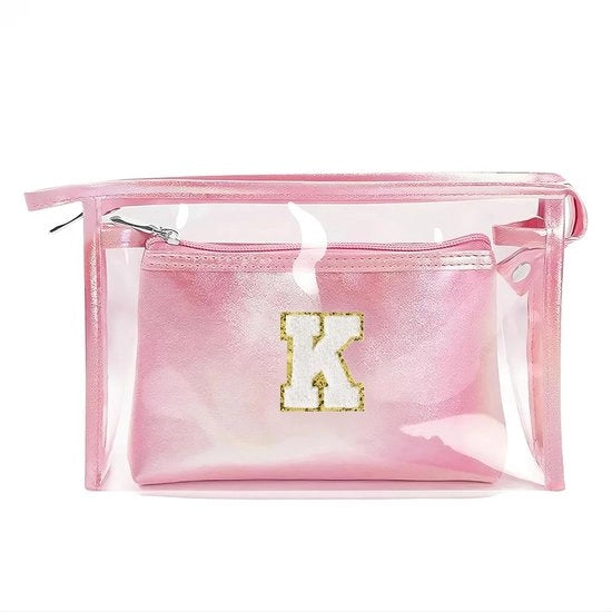 Borsa Cosmetici Transparente - Impermeabile e multifunzionale - Rosa - Adatta per le donne - Ideale per viaggi e uso quotidiano ...