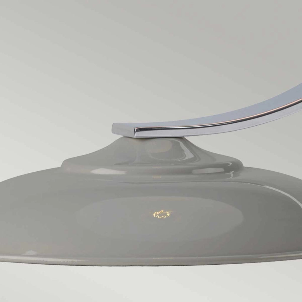 Lampada da tavolo retro Franklin grigio/cromo E27 60W Elstead