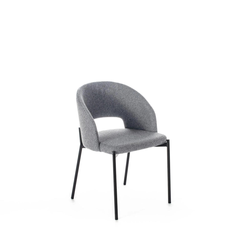 Set  Sedie 52x55,5xH78,5 cm in Tessuto Greta Grigio Chiaro