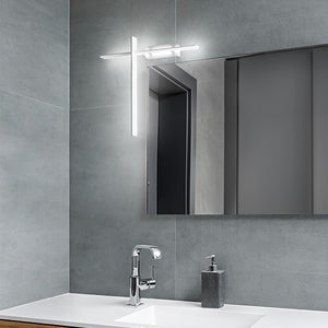 Applique Moderna Tange Alluminio Bianco Acrilico Led 20W 3000K