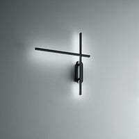 Applique Moderna Tange Alluminio Nero Acrilico Led 20W 3000K