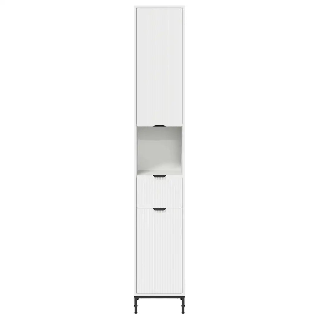 Mobile da Bagno con cassetto Bianco 31,5 x 33 x 190 cm