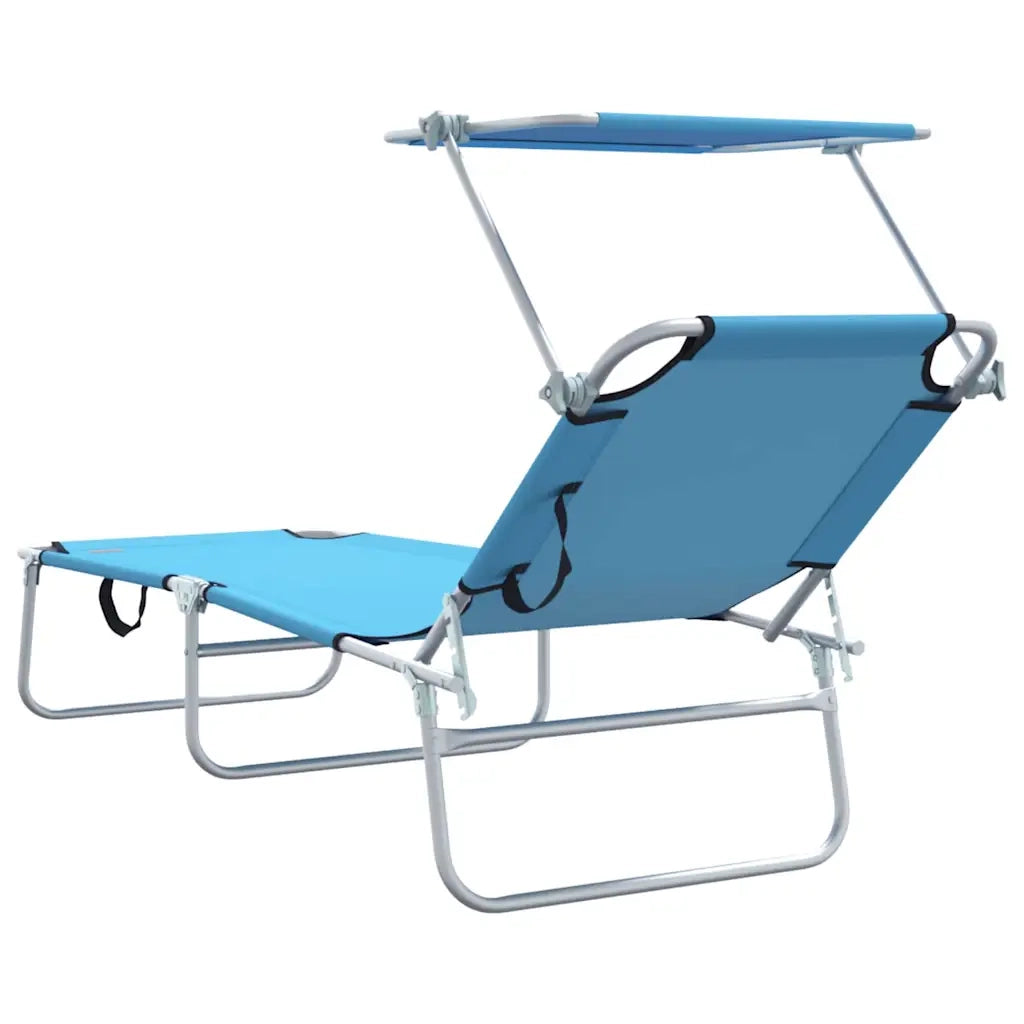 Lettino da sole 2 pcs Blu Vivo 58 x 188 x 77cm Poliestere 42003065